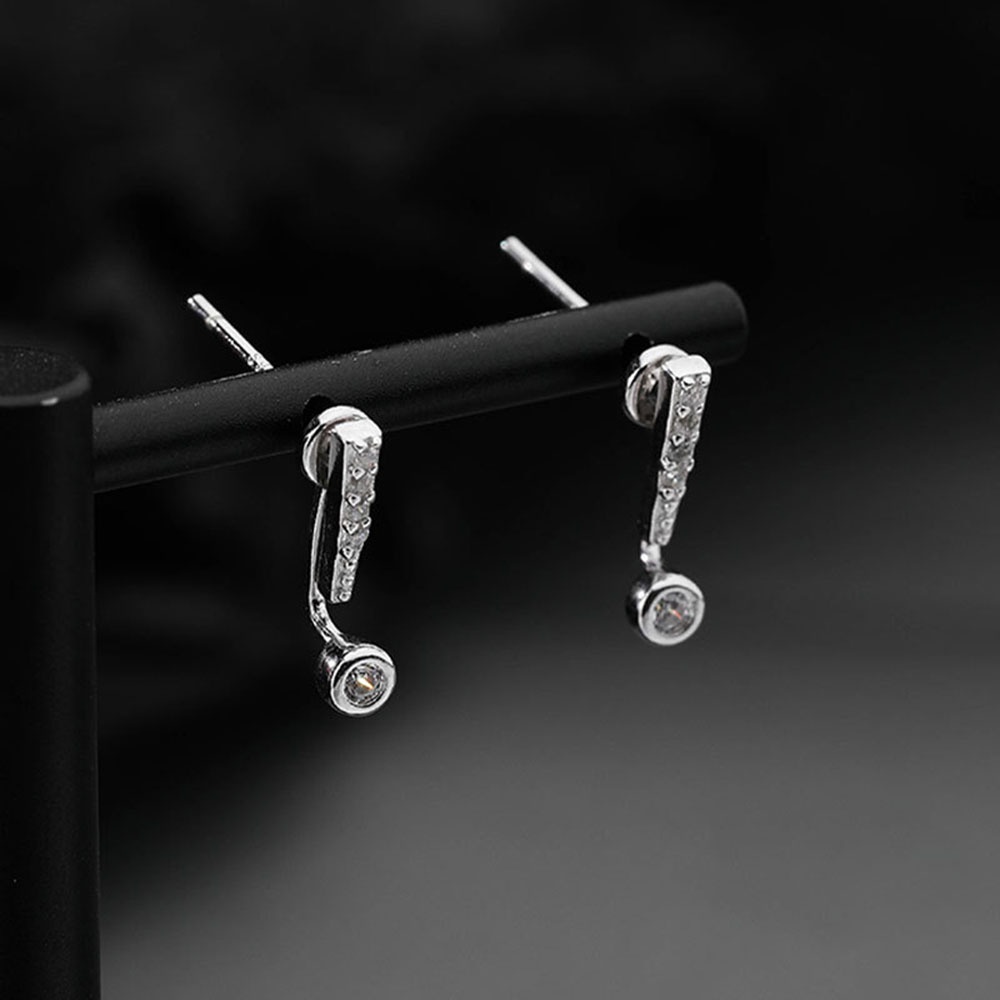 Bông Tai Đính Đá Hình Học Không Đối Xứng Đơn Giản Thời Trang Cho Nữ