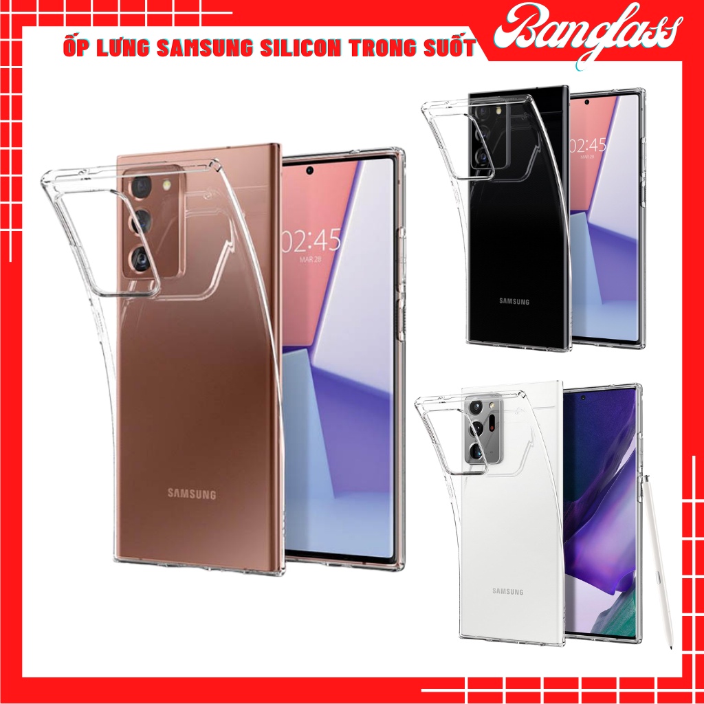 Ốp lưng Samsung silicon trong suốt Note 20 Ultra 10 10+ S20 Ultra S10 S10/20 Plus Lite 5G