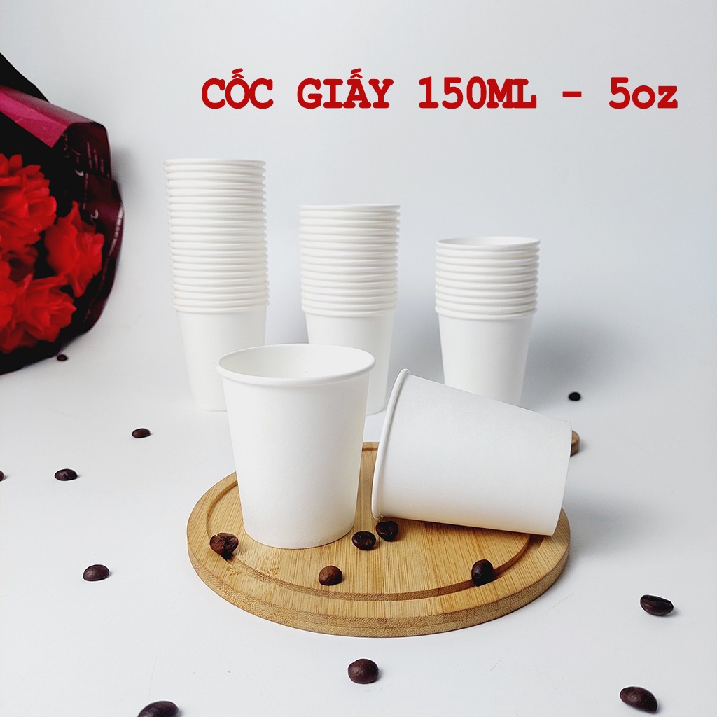 50 Chiếc cốc giấy 150ml - 5oz