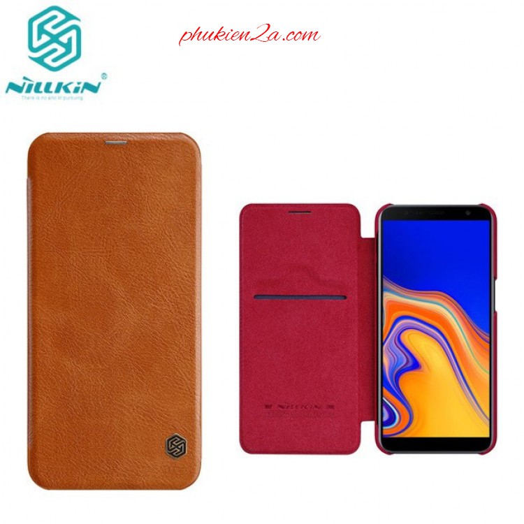Bao da cho Galaxy J6 Plus/ J6 Prime/J6+ chính hãng Nillkin Qin Case ( Có ngăn để thẻ )