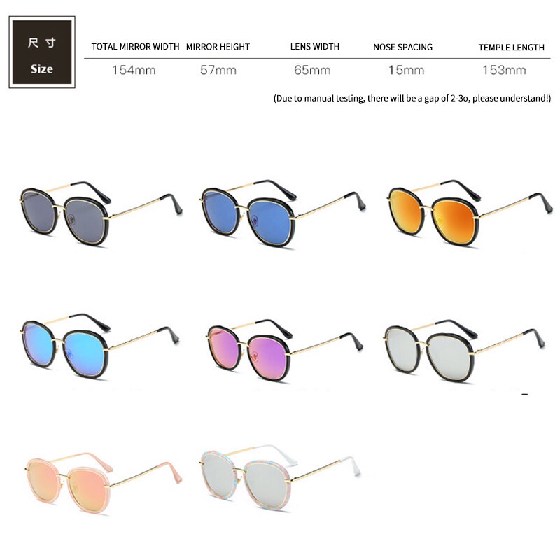 Kính Mát Gọng Kim Loại Phong Cách Hàn Quốc Thời Trang