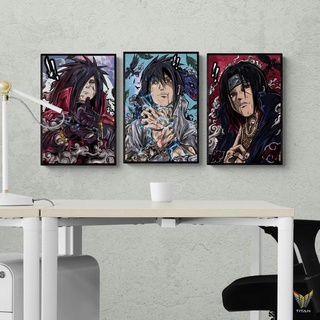 Combo 3 tranh treo tường, tranh decor chủ đề Naruto độc quyền TITAN360, kích thước 20x30 1 tấm, Mẫu 9