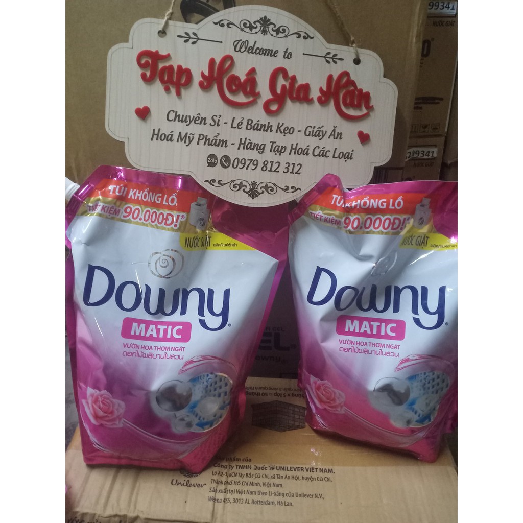 Nước Giặt Downy matic khử mùi ẩm mốc túi 3,1 Lít