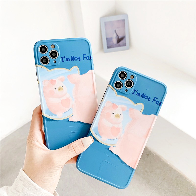 Ốp lưng iphone Heo béo IMD dày dặn viền nổi 5/5s/6/6plus/6s/6splus/7/7plus/8/8plus/x/xr/xs/11/12/pro/max/plus/promax | BigBuy360 - bigbuy360.vn