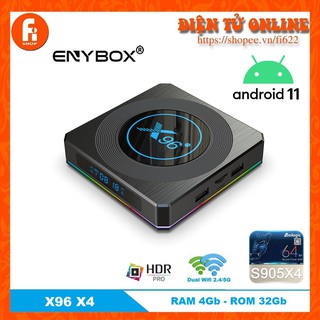 Android TV Box X96 X4 - Amlogic S905X4, 4GB Ram, 32GB bộ nhớ trong, Android 11