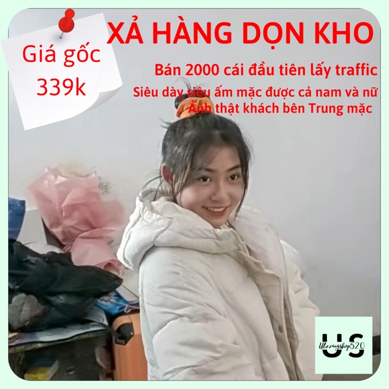 Áo khoác phao siêu dày siêu ấm chịu đựơc rét đại hàn nam nữ Ulzzangshop520