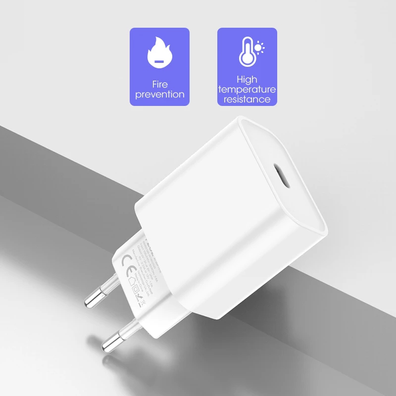 Bộ Cáp Sạc Nhanh + Cốc Sạc Suntaiho PD 18W/20W USB Type C Phích Cắm US EU Dành Cho iPhone 12 mini 11 Pro