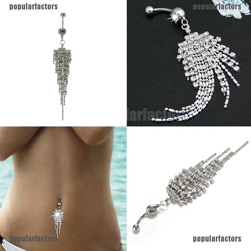 Khuyên Rốn Dạng Tua Rua Đính Đá Thời Trang