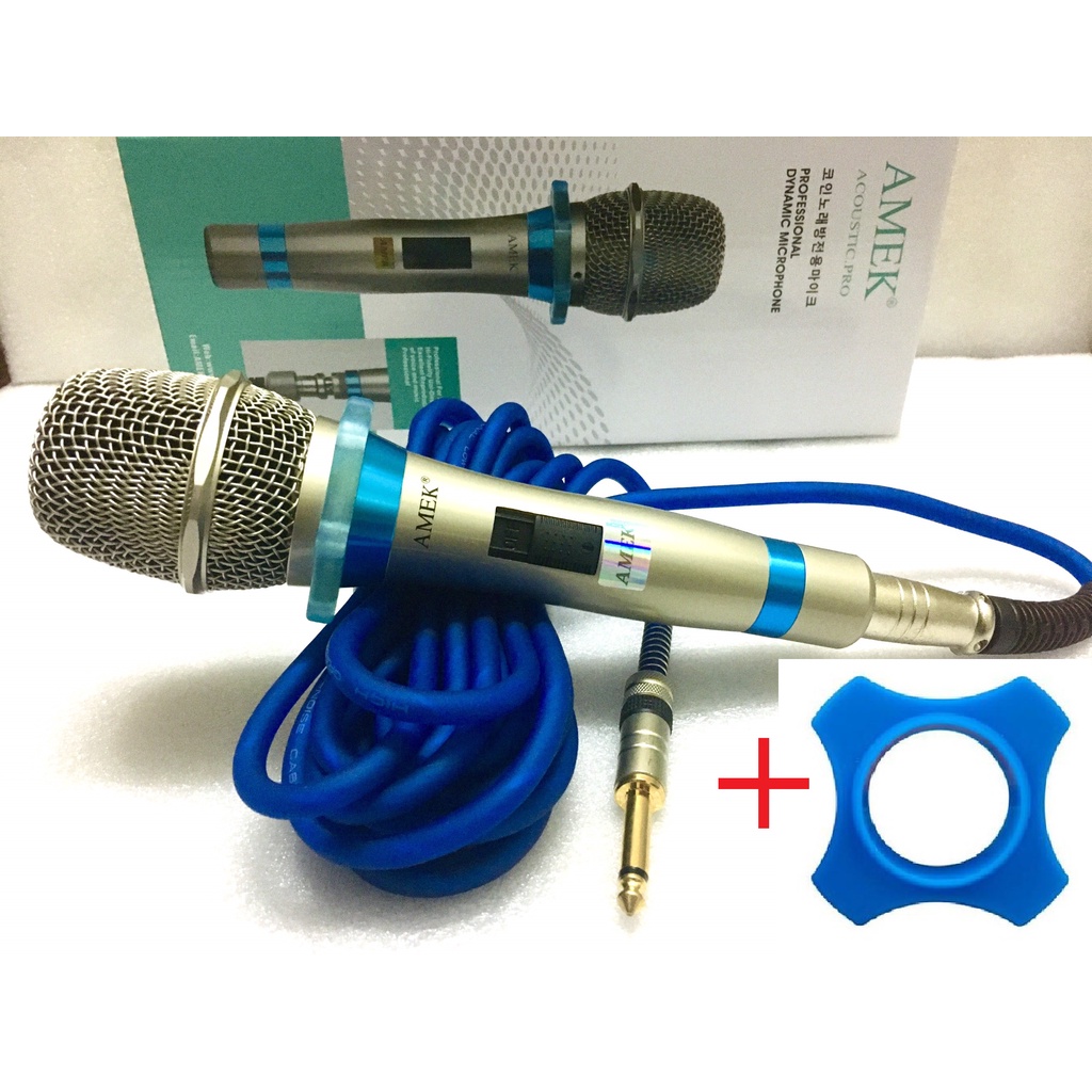 Micro Có Dây AMEK Pro F5 Nhập Khẩu Chính Hãng Hàn Quốc.Hút Giọng Tố,Hát Nhẹ,Giọng Mềm Mại,Chống Hú Tốt