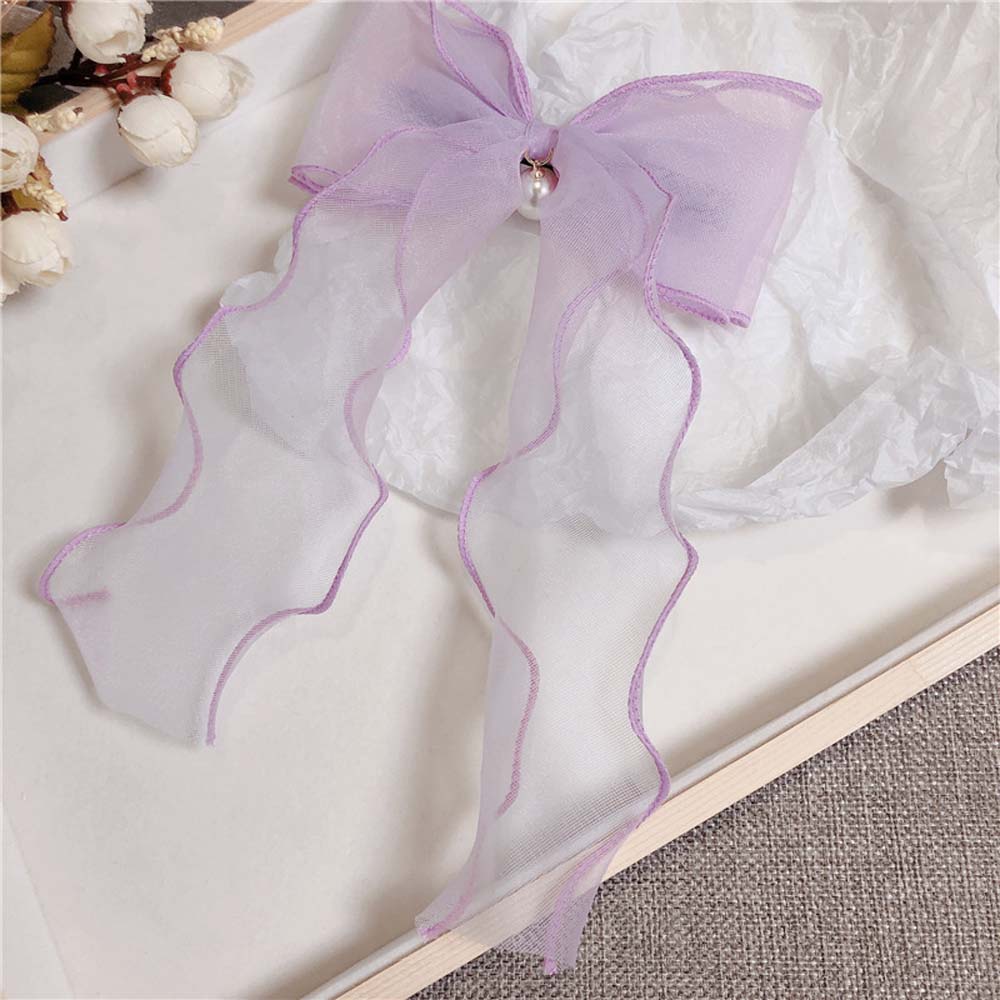 Kẹp Tóc Hình Nơ Đính Ngọc Trai Nữ Tính