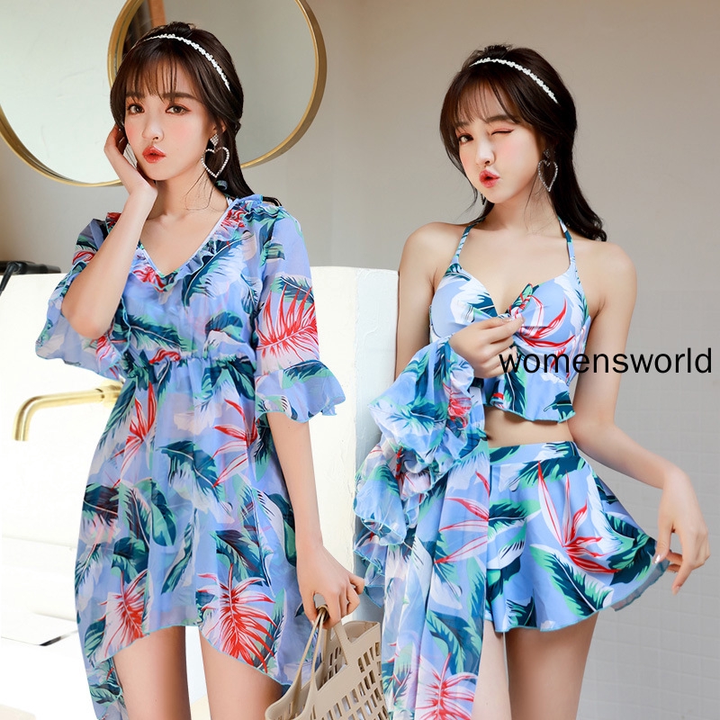 Bộ Đồ Bơi Ba Mảnh Mỏng Nhẹ Kèm Vỏ Ngực Và Chân Váy Cỡ Nhỏ Thời Trang Mùa Xuân Cho Nữ 9800 | BigBuy360 - bigbuy360.vn