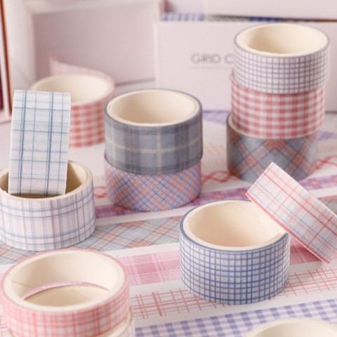 Washi Tape - Set 6 Cuộn Washi Tape Đa Dạng Kích Cỡ Và Họa Tiết