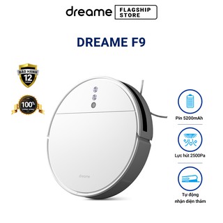 Robot hút bụi lau nhà thông minh Xiaomi Dreame F9 - Lực Hút 2500 PA - Bản Quốc Tế - BH 12 Tháng