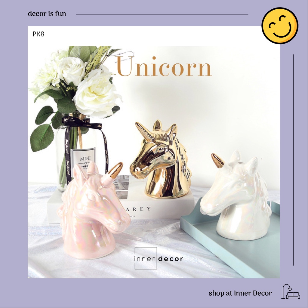 Tượng kỳ lân unicorn trang trí