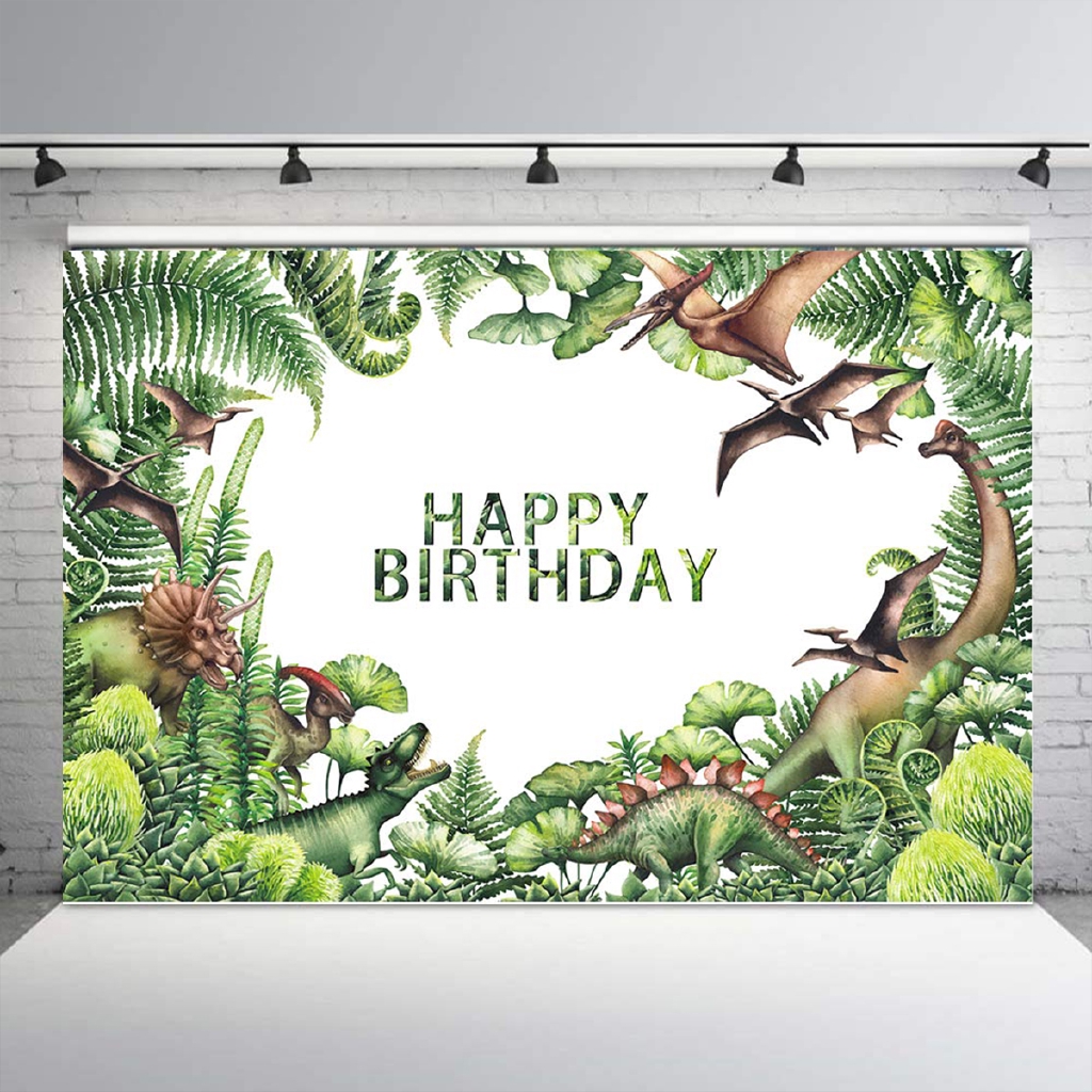 Phông nền chụp ảnh hình khủng long digoo Dinosaur cho tiệc mừng sinh nhật