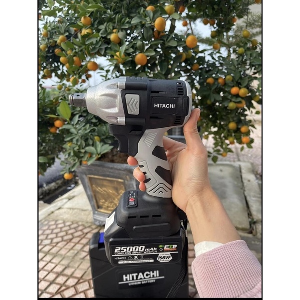 Máy siết bulong Hitachi Không Chổi Than 198V Đa Năng Mở ốc, bắt vít, khoan