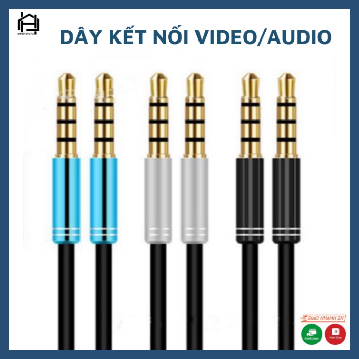 Dây kết nối, chuyển đổi 2 đầu thiết bị VIDEO/AUDIO,  dây dài1,5M  nhiều màu sắc