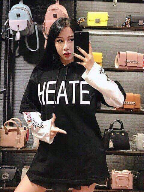 Áo hoodie HEATE phối tay 70k