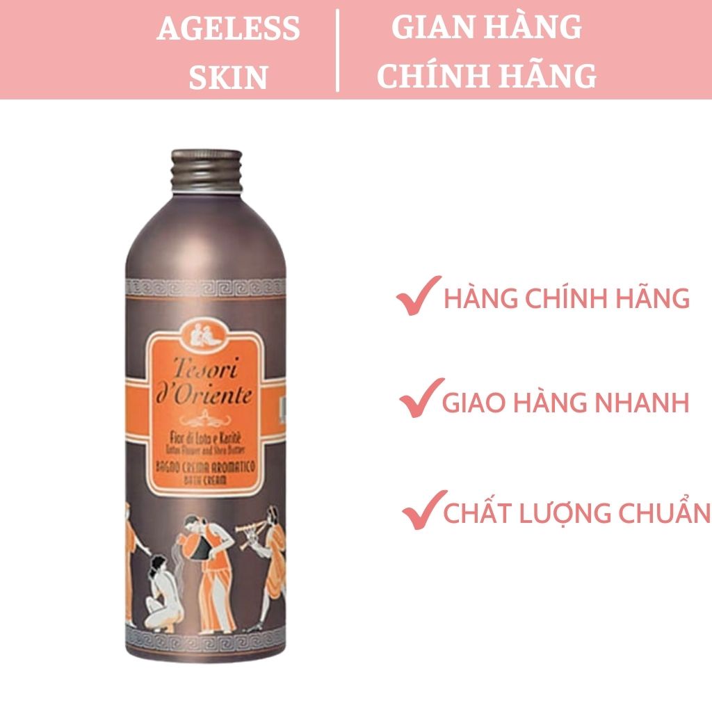 Tesori d'Oriente - Sữa tắm nước hoa Ý chính hãng 500ml hương thơm cả ngày kèm vòi