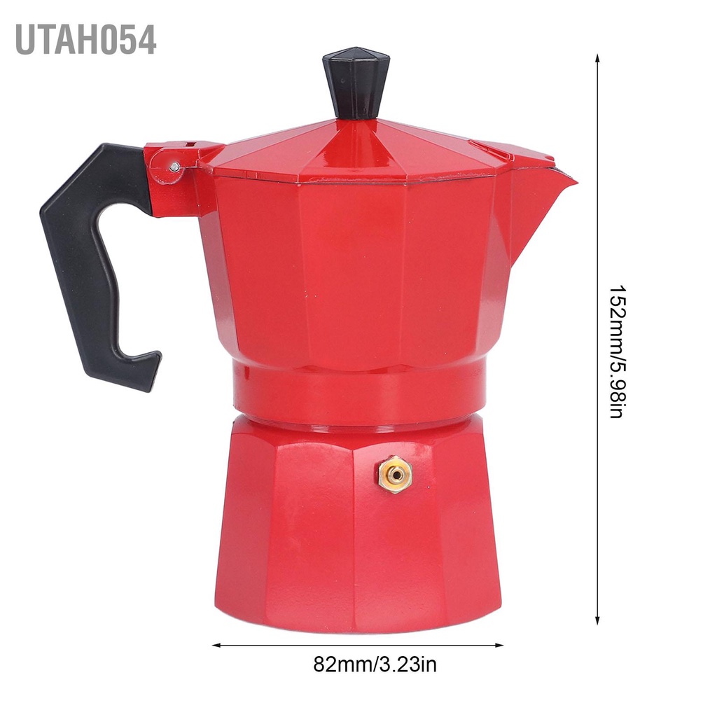 [Hàng HOT] Ấm pha Cà phê Moka - Hợp kim nhôm 3 cốc 150ML【Utah054】