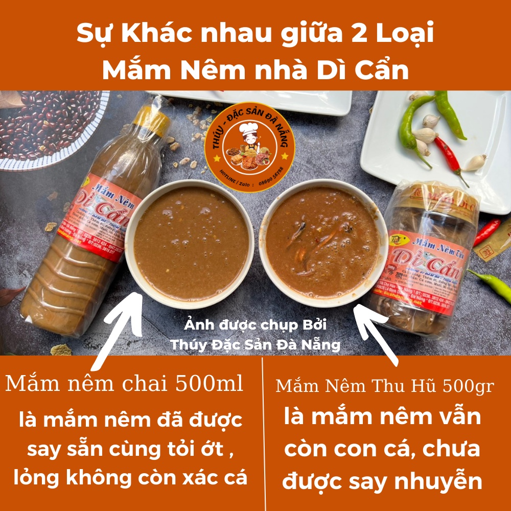 Mắm Nêm Dì Cẩn chai 500ml chính gốc  mắm nêm say sẵn