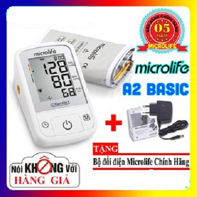(Tặng bộ đổi nguồn) Máy đo huyết áp Microliffe BP A2 BASIC