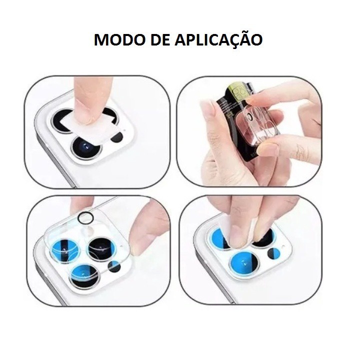 Miếng dán đính kim cương giả bảo vệ ống kính camera Cho iPhone 14 13 12 11 Pro Max Mini Plus