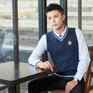 Áo sweater dệt kim mỏng dạng vest kiểu Hàn Quốc thời trang cho nam