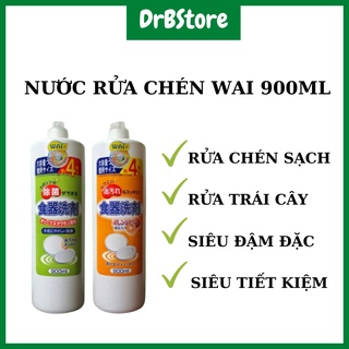 Nước rửa chén bát Nhật Bản siêu đậm đặc Wai 900ml không hại da tay DrbStore