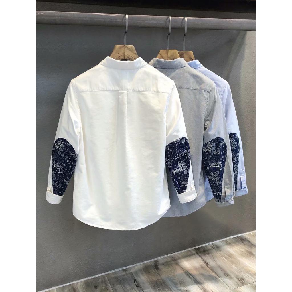 Áo Sơ Mi Tay Dài Vải Oxford Phong Cách Retro Nhật Bản Thời Trang Thu Đông Cho Nam TF2