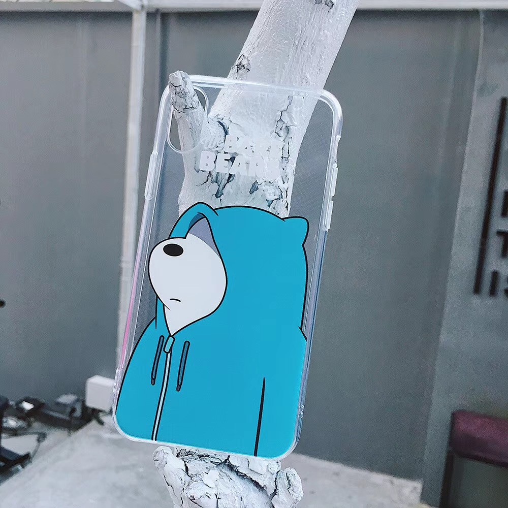 Ốp điện thoại trong suốt in hình gấu dành cho iPhone11 Xsmax 7Plus 6sp XR SE 2020 8PLUS Case | BigBuy360 - bigbuy360.vn