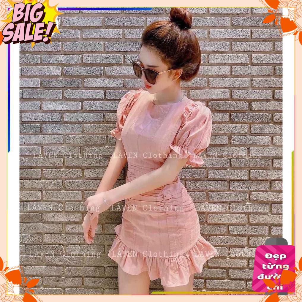 [HÀNG CAO CẤP] Đầm xòe bèo tay nhúng hở lưng kèm mút | BigBuy360 - bigbuy360.vn