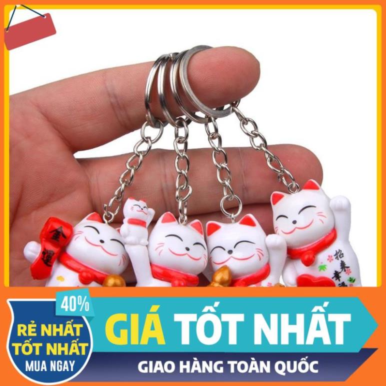 💖GIÁ SỈ💖 Móc khóa mèo may mắn từ nhựa cứng cao cấp 6265