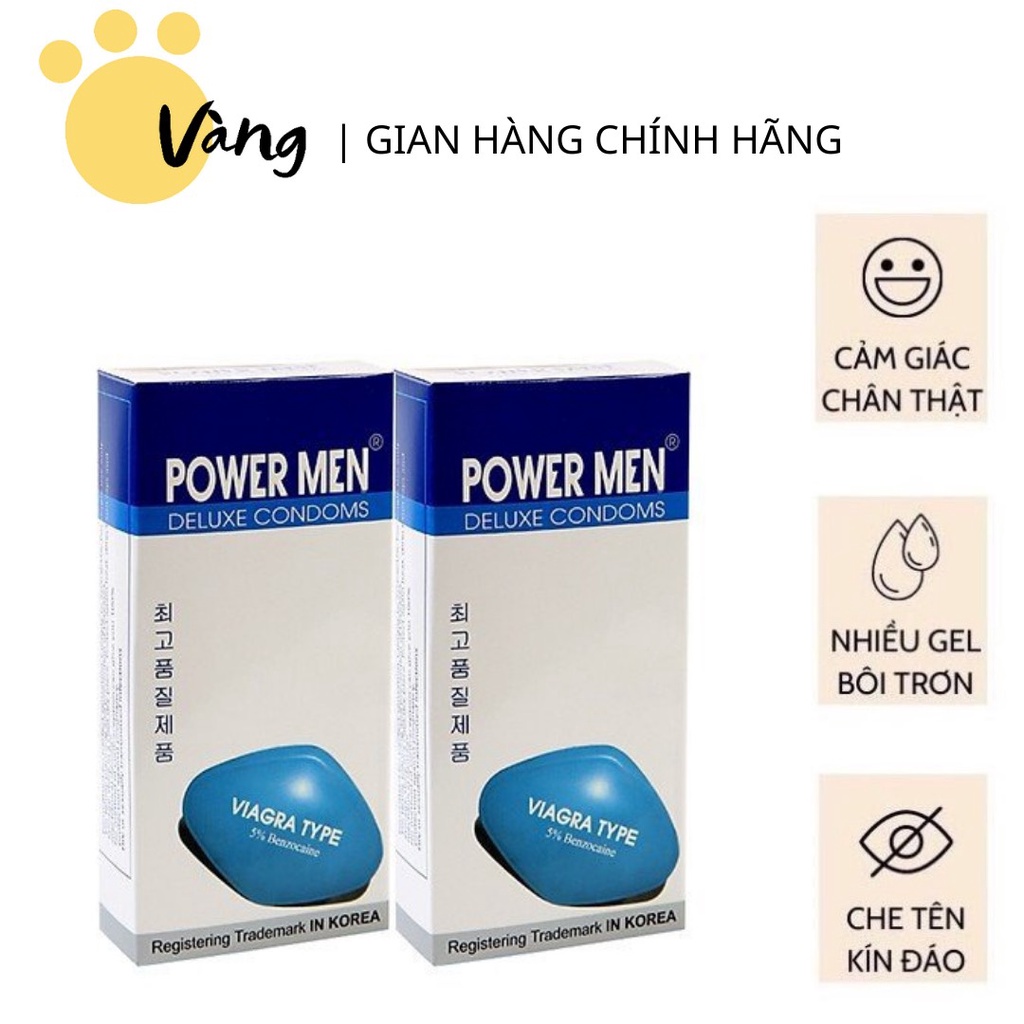 Bao Cao Su Siêu Mỏng PowerMen Viagra Hộp 12 Cái