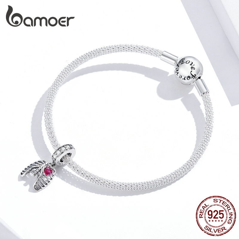 Mặt Phụ Kiện Trang Sức BAMOER SCC1459 Bằng Bạc 925 Phong Cách Cá Tính Độc Đáo