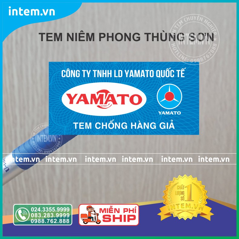 TEM VỠ NIÊM PHONG THÙNG SƠN