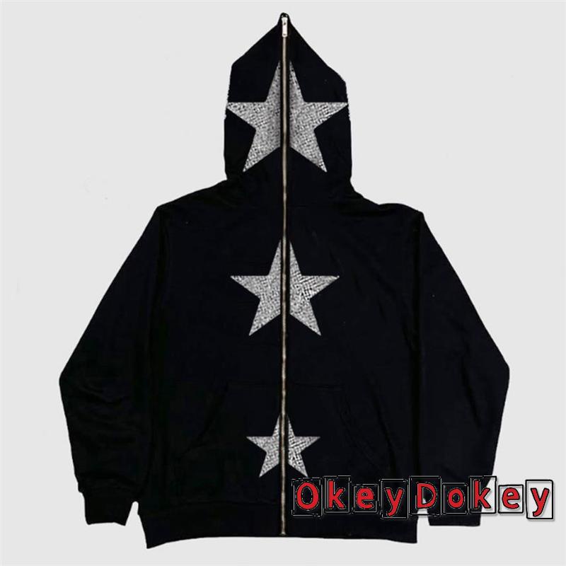 Áo Khoác Tay Dài Có Nón Và Túi y2k Phong Cách Đường Phố Cho Nữ