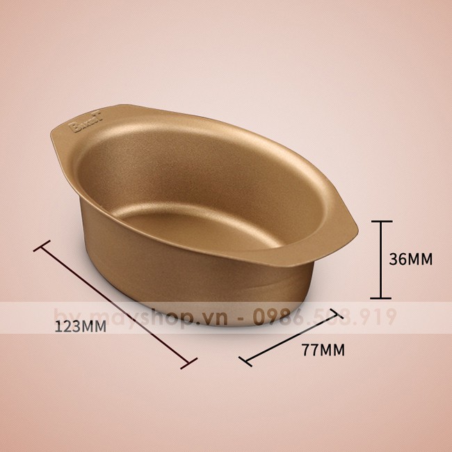 Khuôn bánh mì, Khuôn Oval mini chống chính Bakest (13cm)