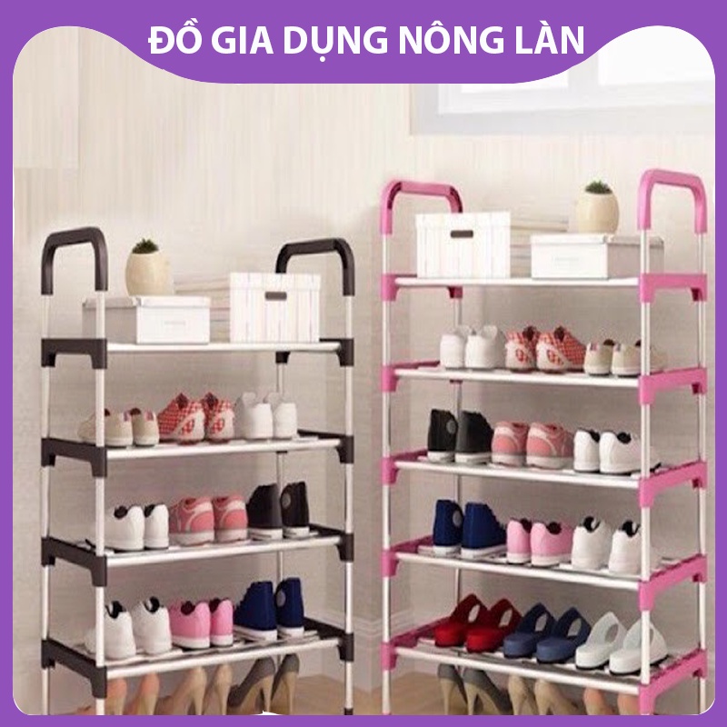 Kệ để giày dép inox 5 Tầng lắp ghep Hàn Quốc cao cấp NL Shop