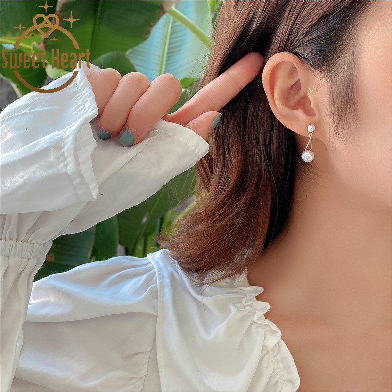 Hoa Tai Đính Ngọc Trai Phong Cách Hàn Quốc Cho Nữ