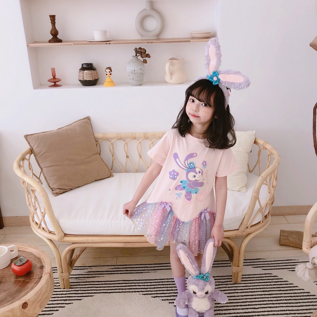 Đầm Công Chúa Chất Liệu Chiffon Họa Tiết Hoạt Hình Cho Bé Gái 1-9 Tuổi