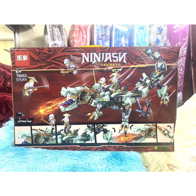 Lego rồng 575pcs- Lego Ninjago Rồng xanh sấm sét huyền thoại của Zane-Lego con trai