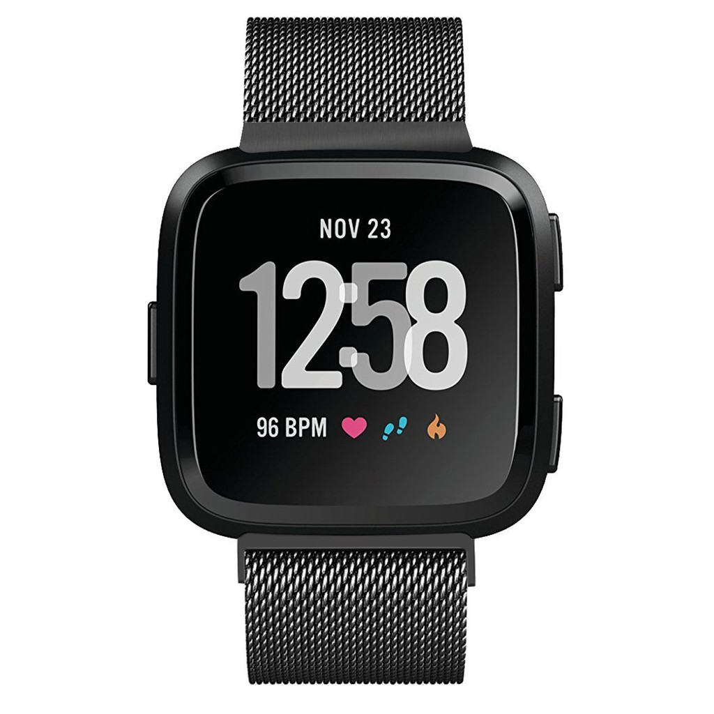 Milan Nice Magnetic Loop Stainless Steel Band Strap for Fitbit Versa Smart Watch