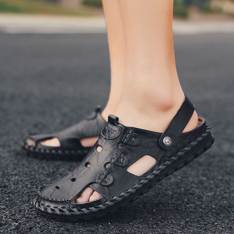 Giày da bít mũi thông thoáng sành điệu dành cho nam