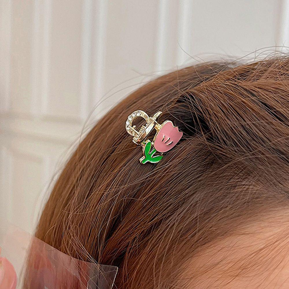 Kẹp Càng Cua Mini Bằng Kim Loại Hình Hoa Dễ Thương Cho Nữ