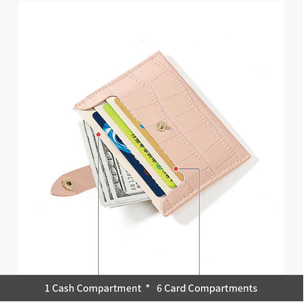 TWINKLE Women Zipper Card Holder PU Leather Id Card holder Slim Wallet Mini Money clip Small Hasp Multi Card Pockets|Pattern Credit Card Clip Coin Purse/Multicolor