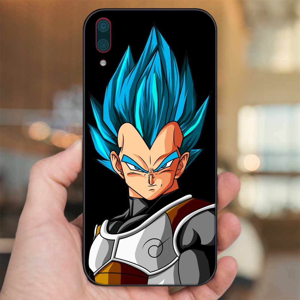 Ốp lưng Huawei Y7 Pro 2019 viền đen in hình Vegeta Dragon Ball