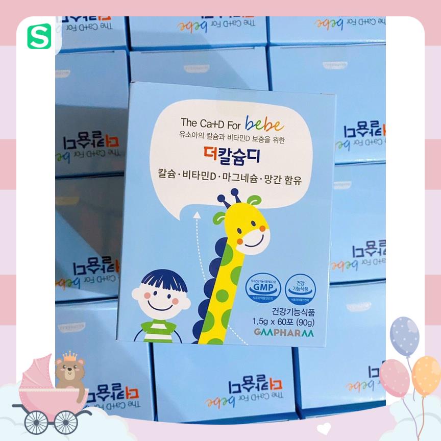 Canxi phát triển chiều cao The Canxi + D for Bebe GMPharm Hàn Quốc 1,5g x 60 gói