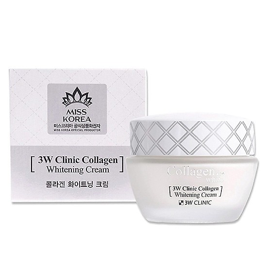 Kem Dưỡng Trắng Da Và Tái Tạo Da Tinh Chất Collagen 3W Clinic Collagen Whitening Cream 60ml - Hàn Quốc Chính Hãng