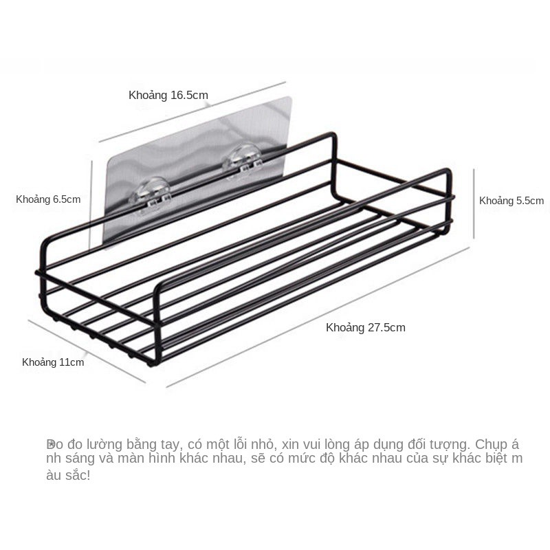 đục lỗ miễn phí Kệ phòng tắm liền khối bằng sắt rèn giá ba chân nhà vệ sinh giỏ treo bếp tường